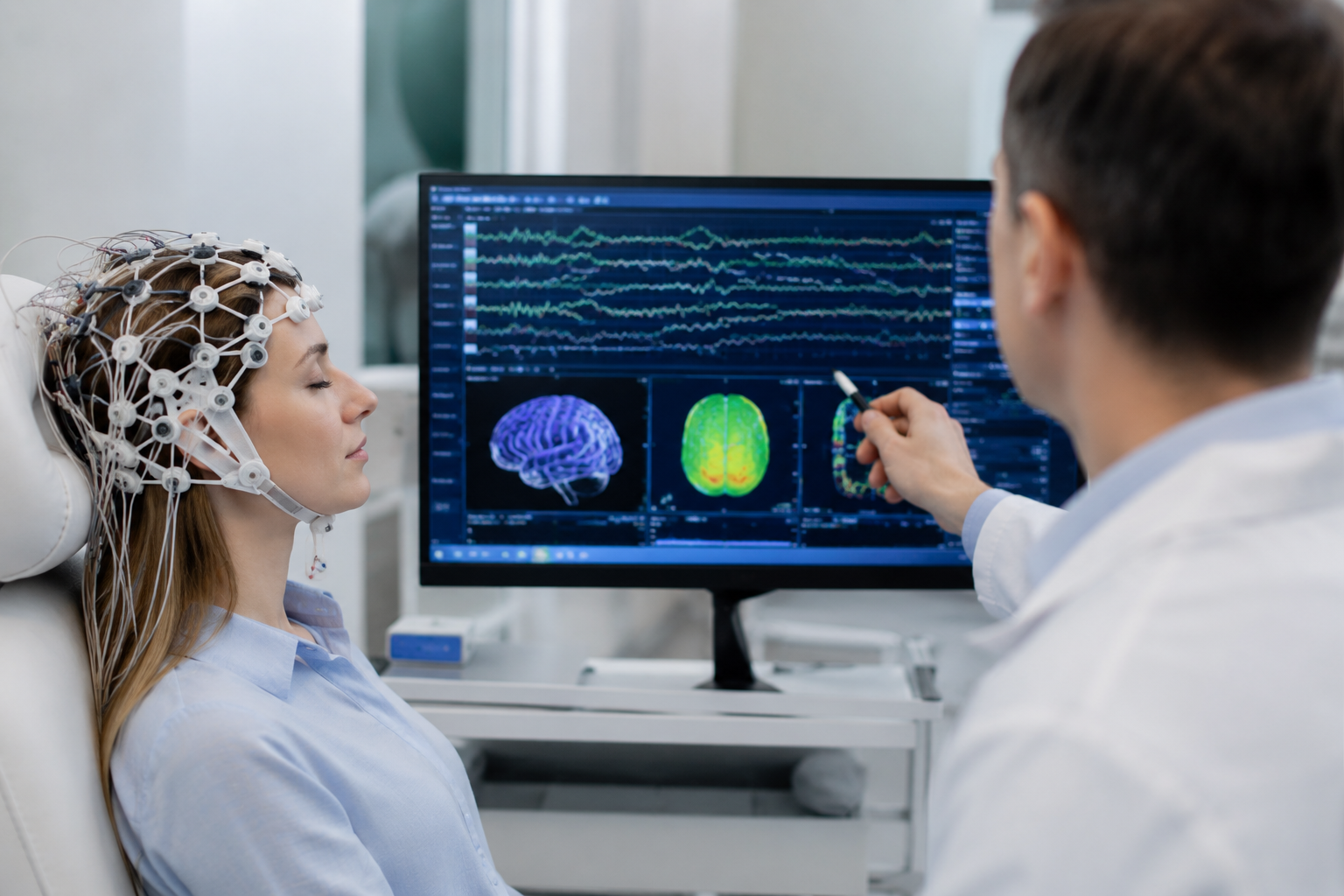 qEEG brain mapping technology and EEG monitoring